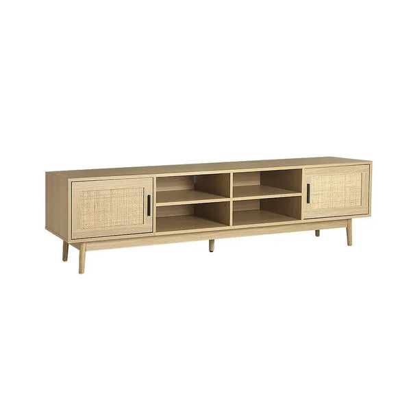 Artiss TV Cabinet Entertainment Unit Storage Cabinets Rattan Wooden 180CM Deals499