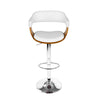 Artiss Wooden PU Leather Bar Stool - White and Chrome Deals499