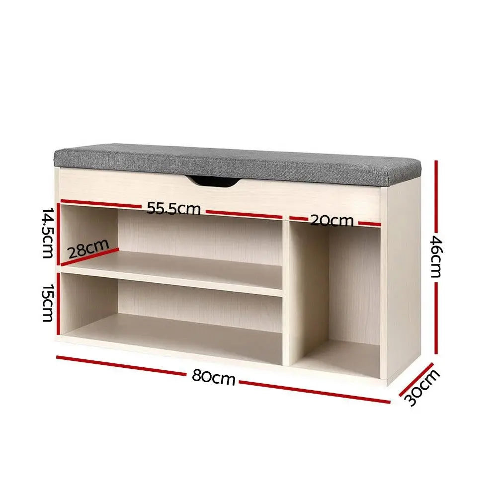 Artiss Wooden Shoe Organiser - Natural Deals499