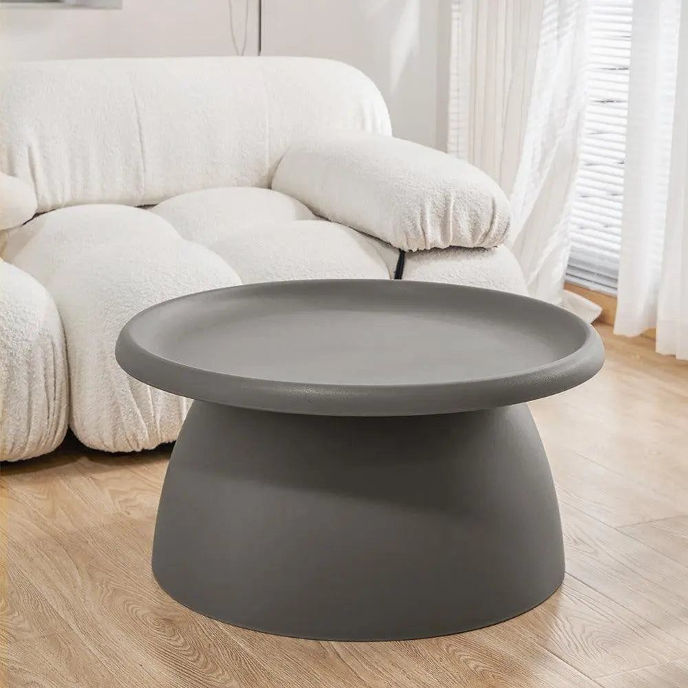 ArtissIn Coffee Table Mushroom Nordic Round Large Side Table 70CM Grey Deals499