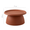ArtissIn Coffee Table Mushroom Nordic Round Large Side Table 70CM Red Deals499