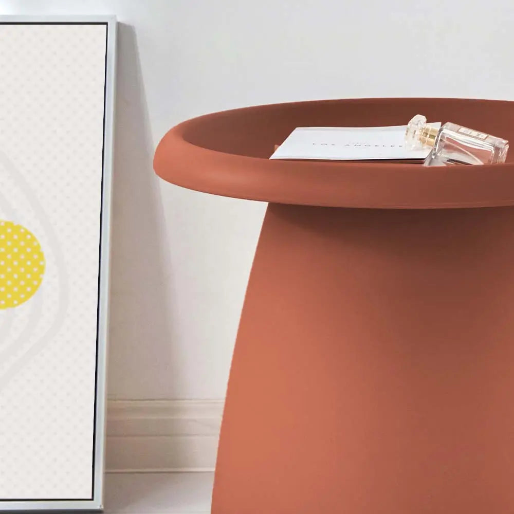 ArtissIn Coffee Table Mushroom Nordic Round Small Side Table 50CM Red Deals499