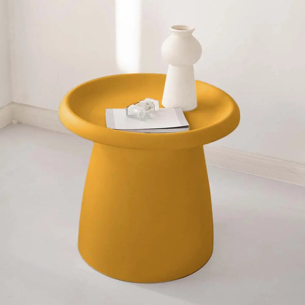 ArtissIn Coffee Table Mushroom Nordic Round Small Side Table 50CM Yellow Deals499