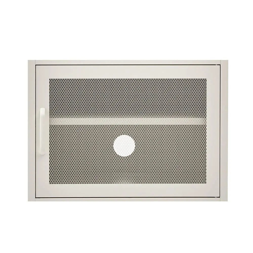 ArtissIn Double Mesh Door Storage Cabinet Organizer Bedroom White Deals499