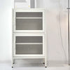 ArtissIn Double Mesh Door Storage Cabinet Organizer Bedroom White Deals499