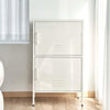 ArtissIn Double Storage Cabinet Shelf Organizer Bedroom White Deals499