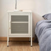 ArtissIn Mini Mesh Door Storage Cabinet Organizer Bedside Table White Deals499