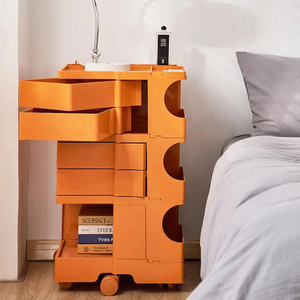 ArtissIn Replica Boby Trolley Bedside Table Storage Shelf Mobile 5 Tier Orange Deals499