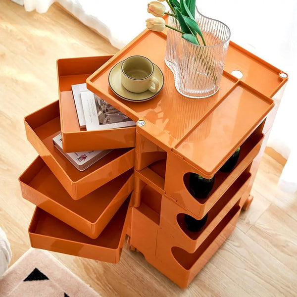 ArtissIn Replica Boby Trolley Bedside Table Storage Shelf Mobile 5 Tier Orange Deals499