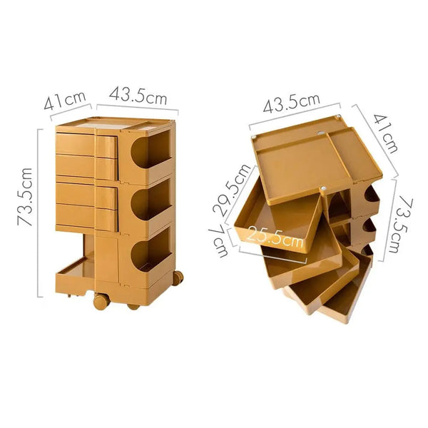 ArtissIn Replica Boby Trolley Mobile Storage Cart Shelf 5 Tier Drawer Yellow Deals499