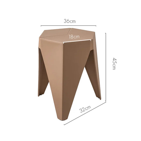 ArtissIn Set of 2 Puzzle Stool Plastic Stacking Stools Chair Outdoor Indoor Brown Deals499