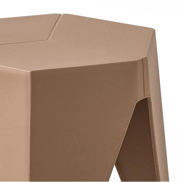 ArtissIn Set of 2 Puzzle Stool Plastic Stacking Stools Chair Outdoor Indoor Brown Deals499