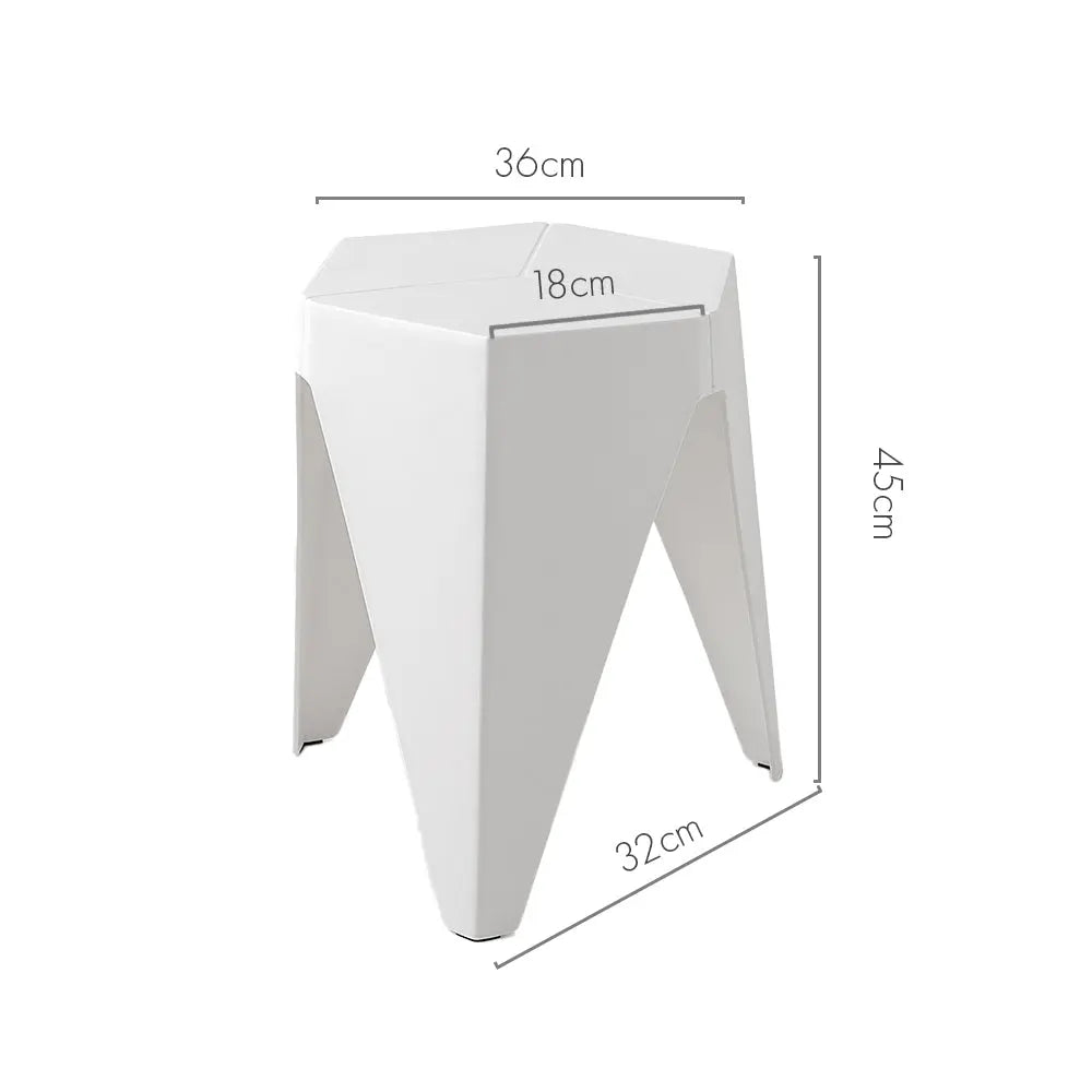 ArtissIn Set of 2 Puzzle Stool Plastic Stacking Stools Chair Outdoor Indoor White Deals499
