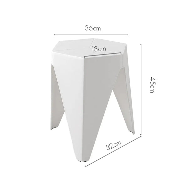 ArtissIn Set of 2 Puzzle Stool Plastic Stacking Stools Chair Outdoor Indoor White Deals499