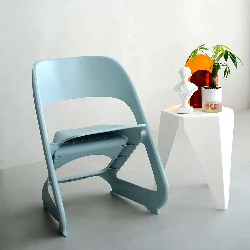 ArtissIn Set of 4 Dining Chairs Office Cafe Lounge Seat Stackable Plastic Leisure Chairs Blue Deals499