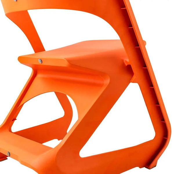 ArtissIn Set of 4 Dining Chairs Office Cafe Lounge Seat Stackable Plastic Leisure Chairs Orange Deals499