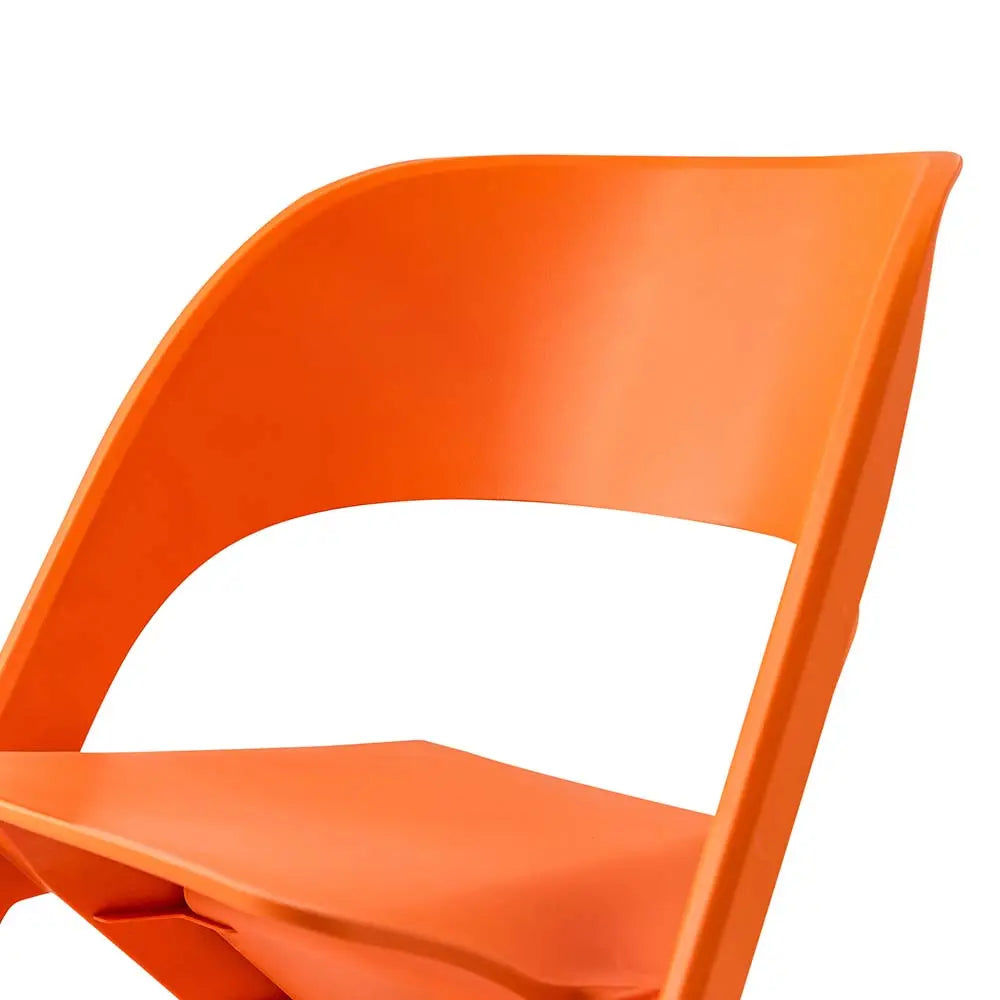 ArtissIn Set of 4 Dining Chairs Office Cafe Lounge Seat Stackable Plastic Leisure Chairs Orange Deals499
