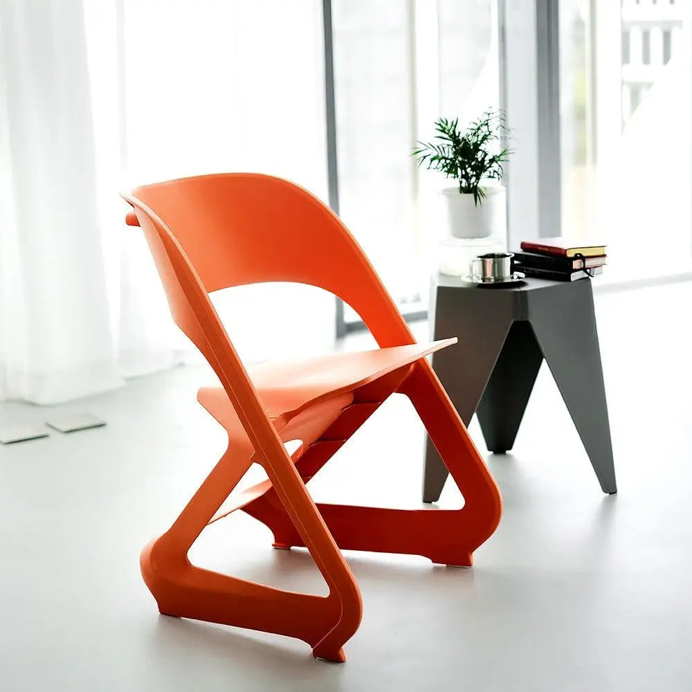 ArtissIn Set of 4 Dining Chairs Office Cafe Lounge Seat Stackable Plastic Leisure Chairs Orange Deals499