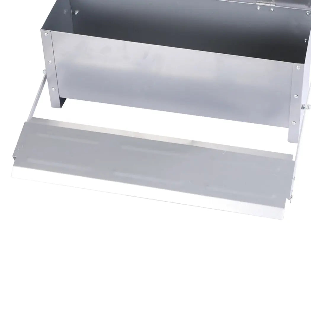 Automatic Chicken Feeder Self Open Poultry Alumnium Treadle 10KG Capacity Outdoor Deals499