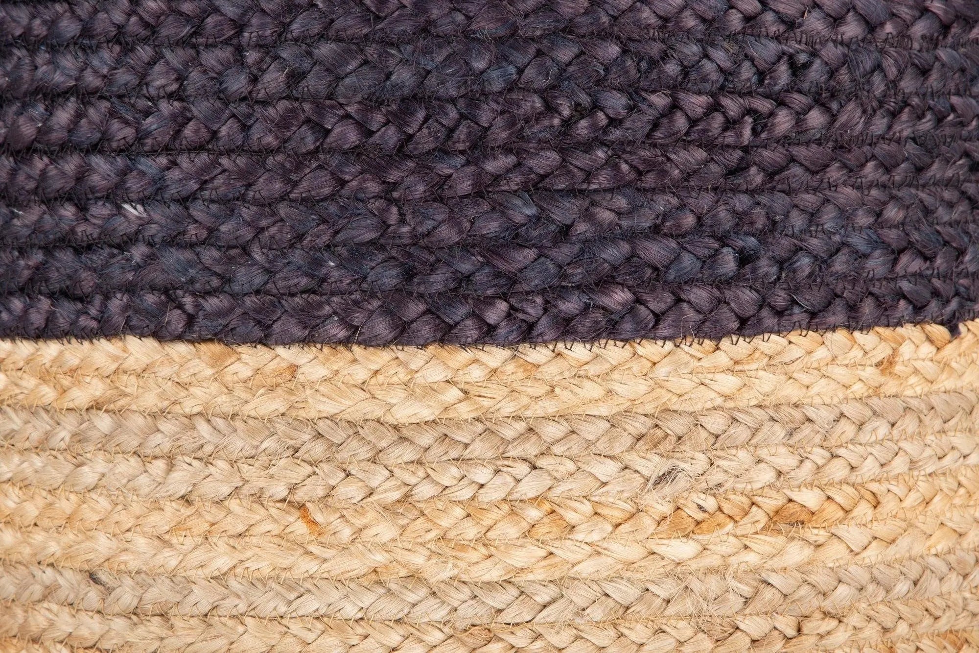 Ava Dual Color Jute Pouf NAT/ Blue Deals499