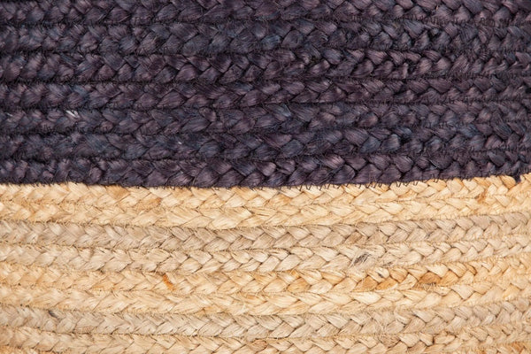 Ava Dual Color Jute Pouf NAT/ Blue Deals499