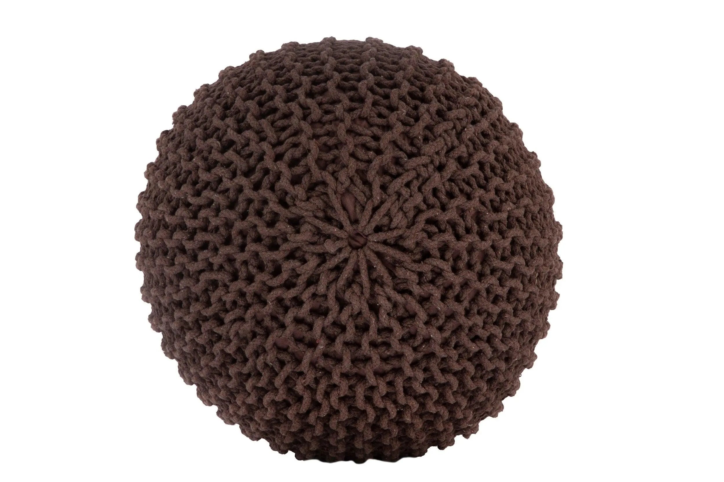 Ava Knitted Pouf BROWN Deals499