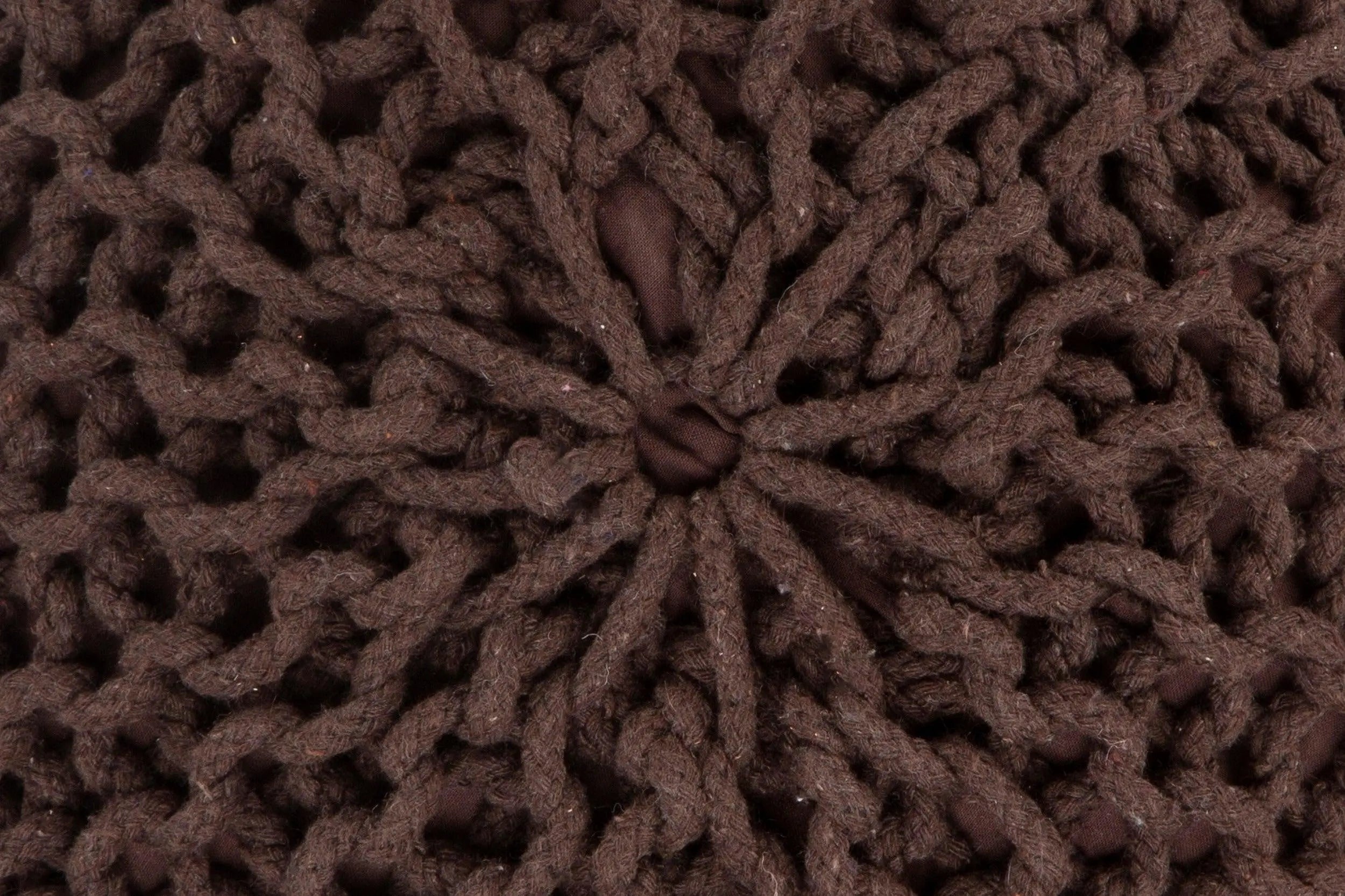 Ava Knitted Pouf BROWN Deals499