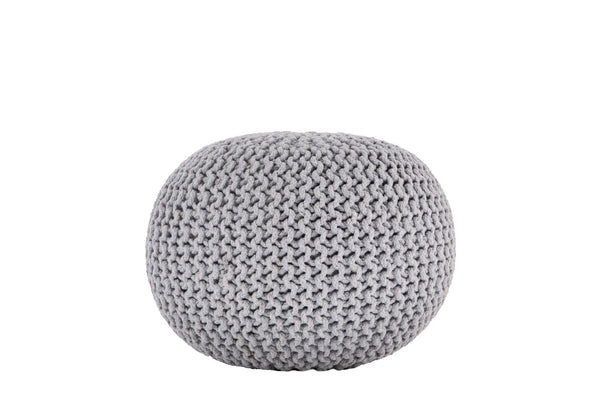 Ava Knitted Pouf LIGHT GREY Deals499