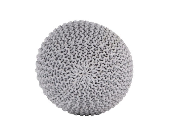 Ava Knitted Pouf LIGHT GREY Deals499