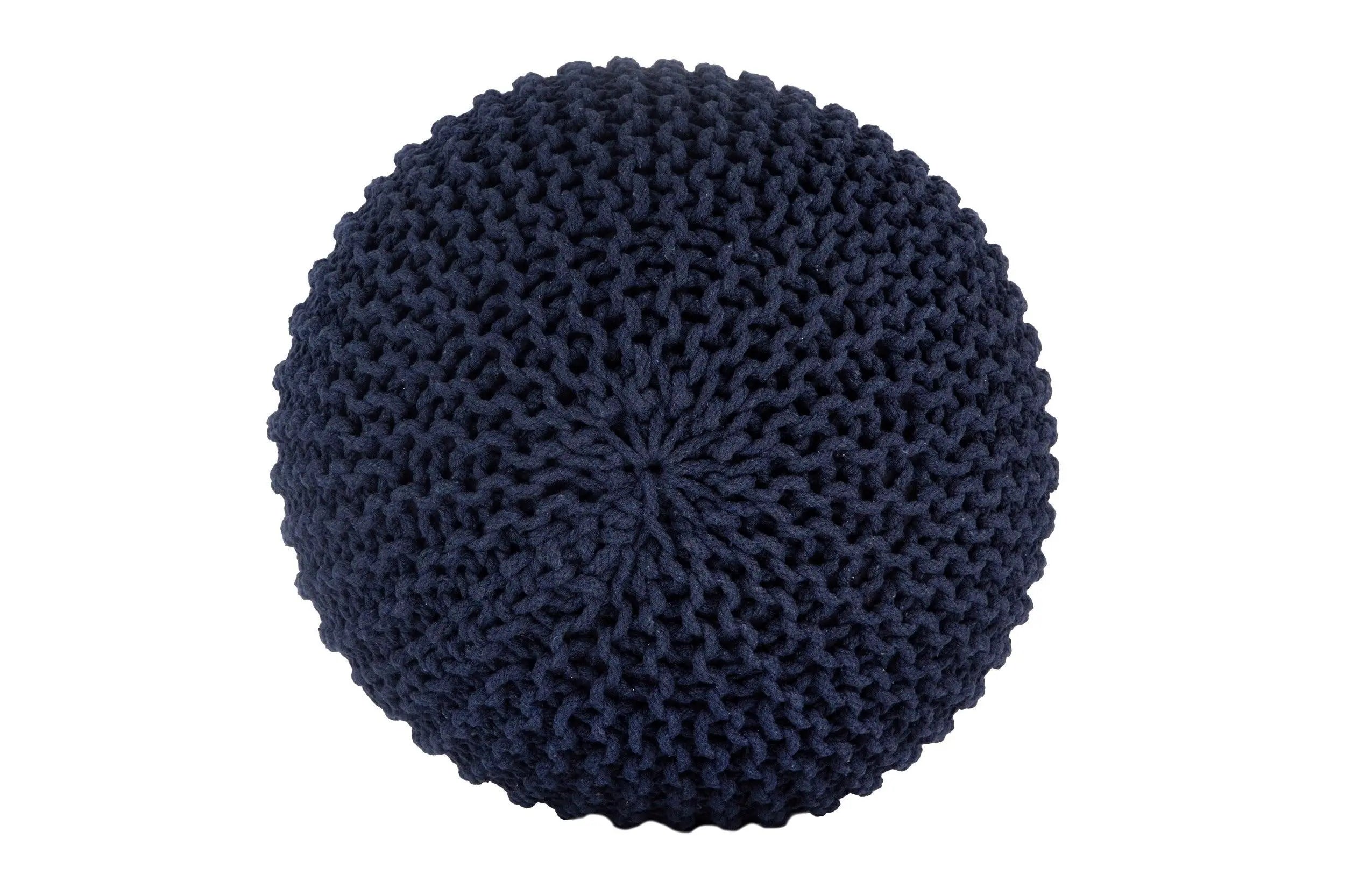 Ava Knitted Pouf NAVY BLUE Deals499