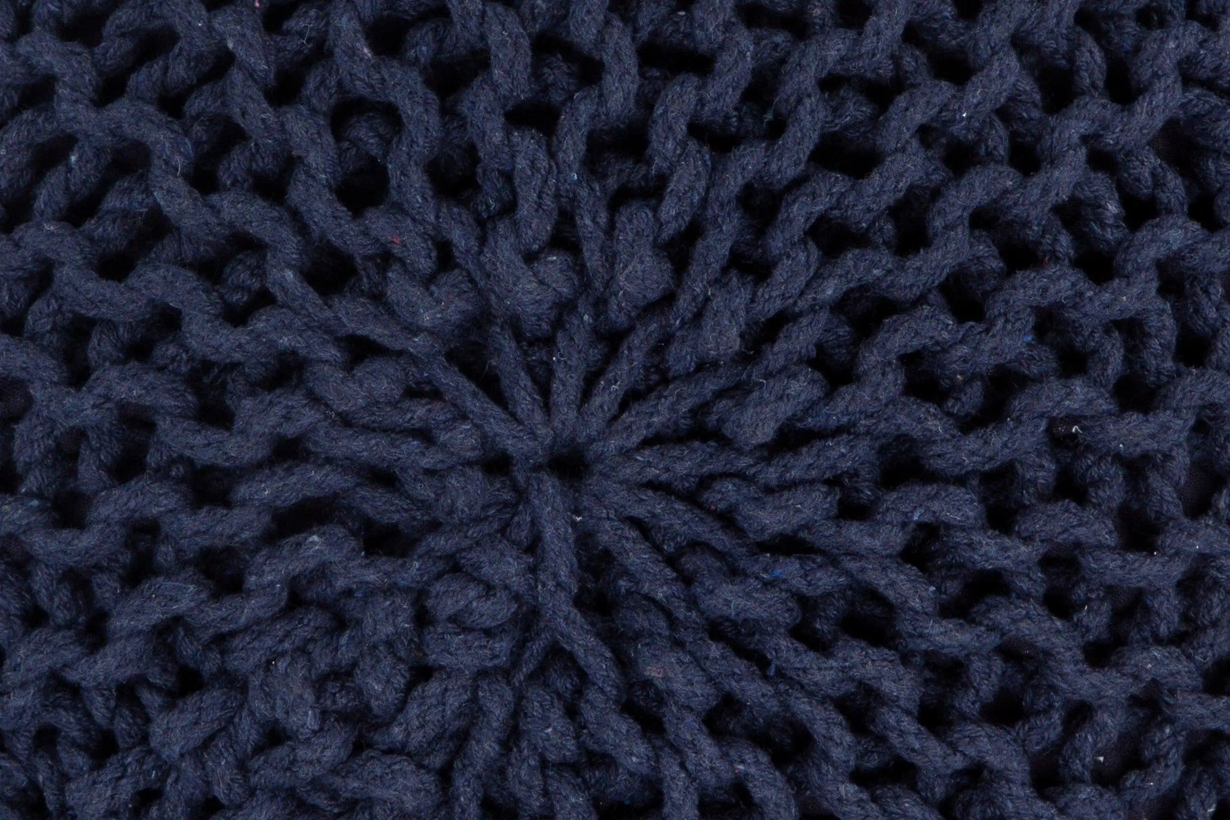 Ava Knitted Pouf NAVY BLUE Deals499