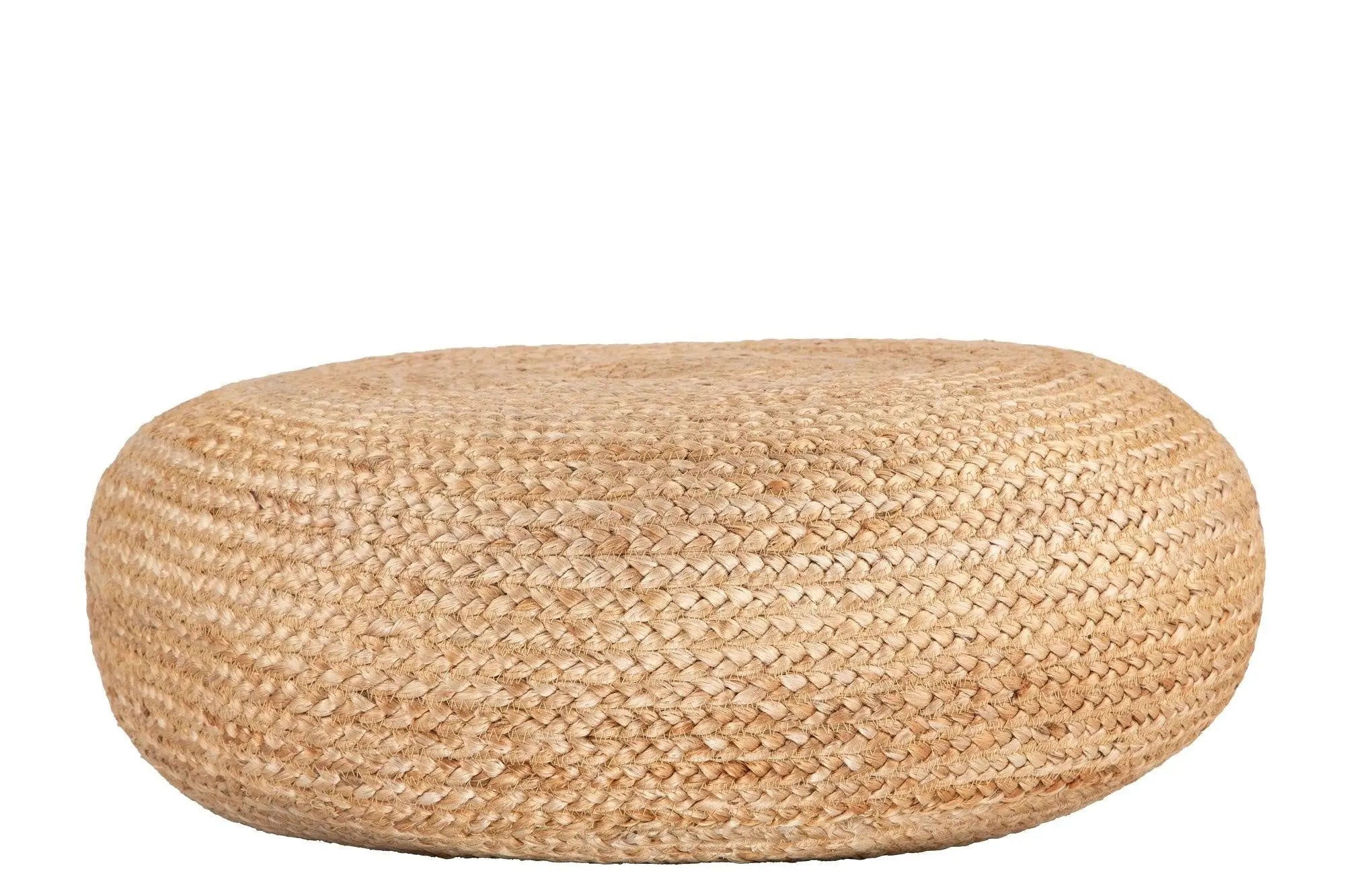 Ava Round Jute Pouf NATURAL 26x7 Deals499