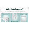 Artiss Set of 2 Beech Wood Bar Stools - White Deals499