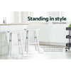Artiss Set of 2 Beech Wood Bar Stools - White Deals499