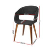 Artiss Set of 2 Timber Wood and Fabric Dining Chairs - Charcoal Deals499