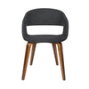 Artiss Set of 2 Timber Wood and Fabric Dining Chairs - Charcoal Deals499