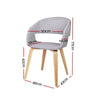 Artiss Set of 2 Timber Wood and Fabric Dining Chairs - Light Grey Deals499