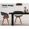 Artiss Timber Wood and Fabric Dining Chair - Charcoal Deals499
