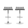 Artiss Set of 2 Fabric Bar Stools Swivel Bar Stools- Grey Chrome Deals499