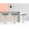 Artiss Set of 2 Fabric Bar Stools Swivel Bar Stools- Grey Chrome Deals499