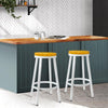 Artiss Set of 2 Wooden Stackable Bar Stools - White and Wood Deals499