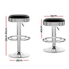 Artiss Set of 2 Backless PU Leather Bar Stools - Black and Chrome Deals499