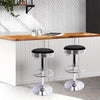 Artiss Set of 2 Backless PU Leather Bar Stools - Black and Chrome Deals499