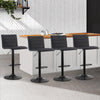 Artiss Set of 4 Faux Linen Bar Stools - Black Deals499