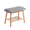 Artiss Shoe Rack Seat Bench Chair Shelf Organisers Bamboo Grey Deals499
