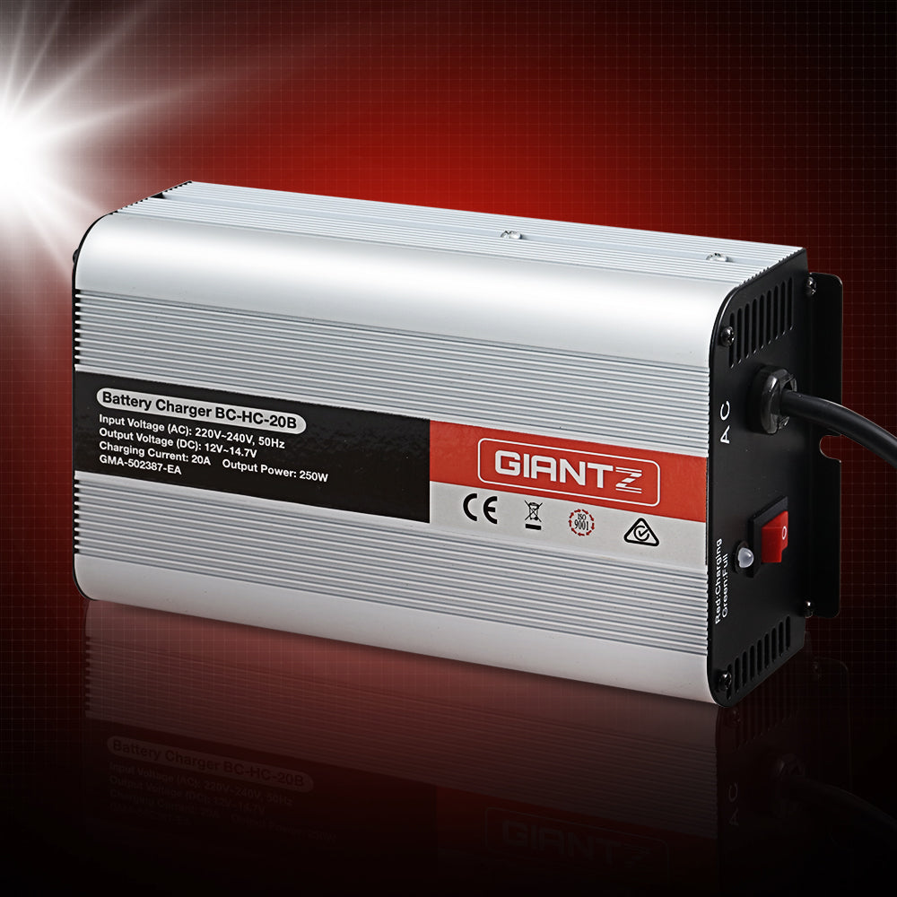 Giantz 12V Car Battery Charger Inverter 20 Amp ATV 4WD Boat Caravan Motorcycle Deals499