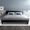 Artiss Bed Frame Double Size Base Mattress Platform Leather Wooden Black NEO Deals499