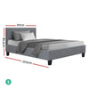 Artiss Neo Bed Frame Fabric - Grey Single Deals499