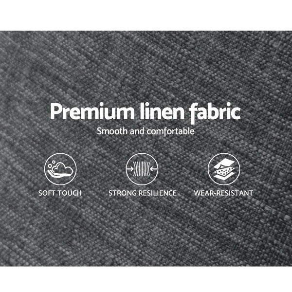 Artiss QUEEN Size Bed Head SALA Headboard for Base Frame Linen Upholstered Deals499