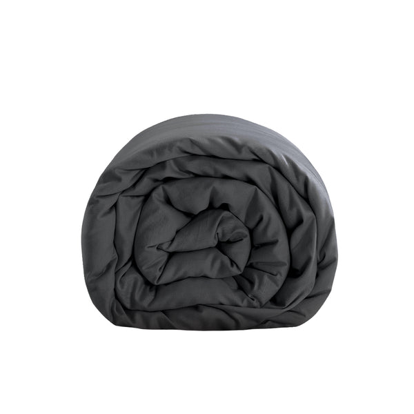 DreamZ 198x122cm Cotton Anti Anxiety Weighted Blanket Cover Protector Grey DreamZ